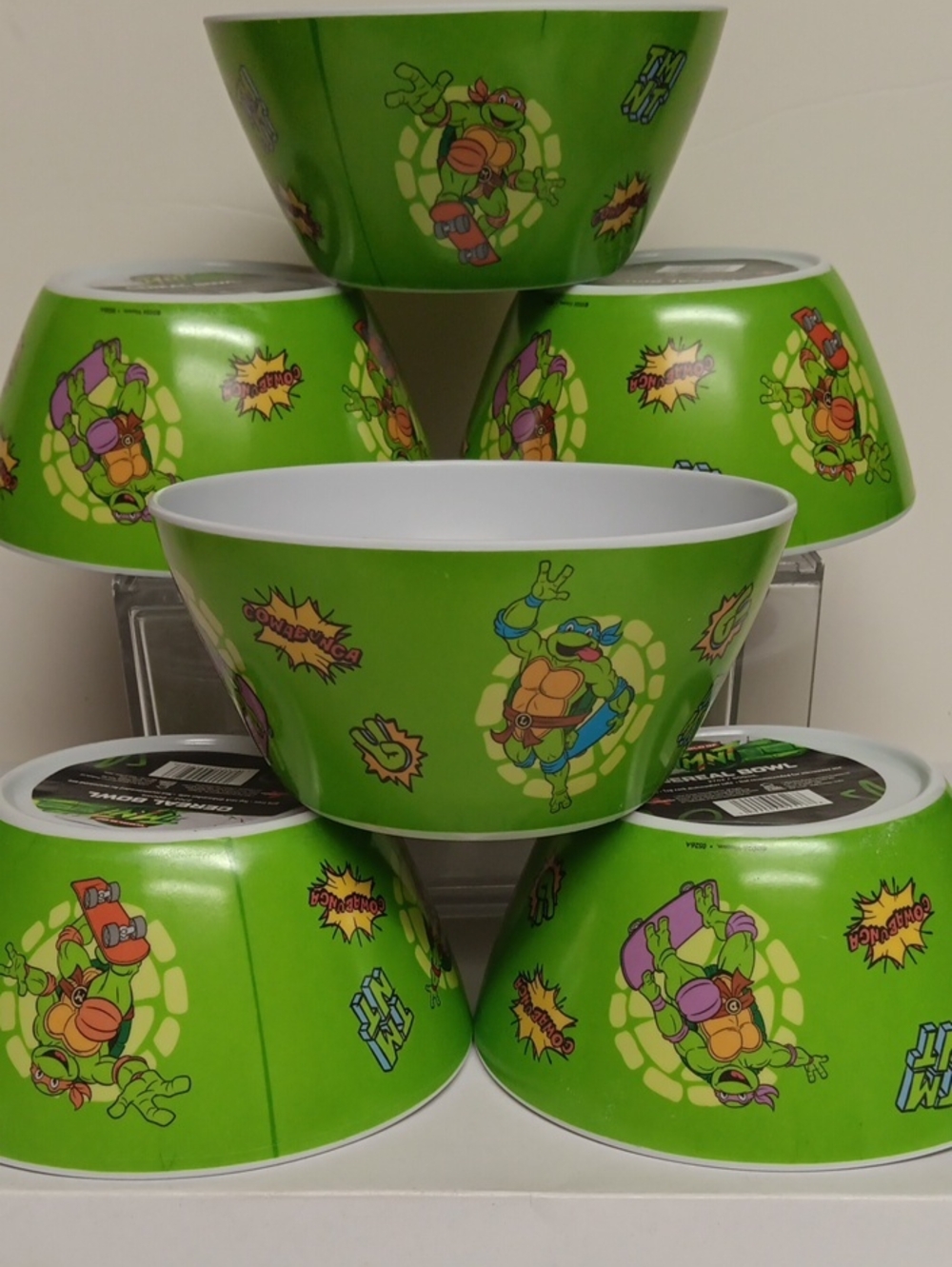 NICKELODEON NINJA TURTLES CEREAL BOWLS 6 PCS.NEW